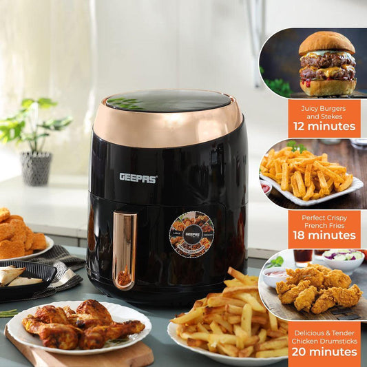 Geepas GAF37501N 3.5L Digital Air Fryer | Oil-Free Cooking, Touchscreen Control & Easy Cleaning - LIFE STORES UGANDA