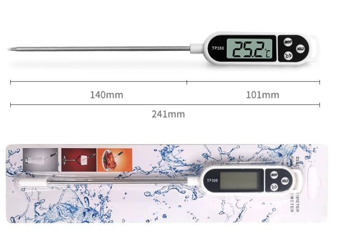 Digital Food Thermometer – TP300 Instant-Read Thermometer with Long Probe