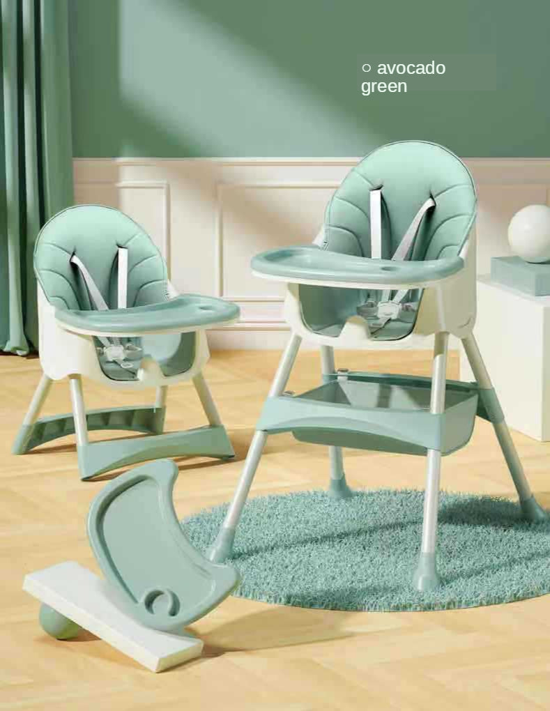 Folding 3-in-1 Booster Seat | Adjustable Baby Travel High Chair & Feeding Desk | Portable Multi-Function Dining Chair