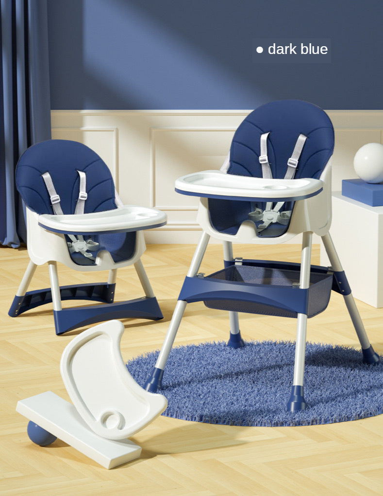 Folding 3-in-1 Booster Seat | Adjustable Baby Travel High Chair & Feeding Desk | Portable Multi-Function Dining Chair