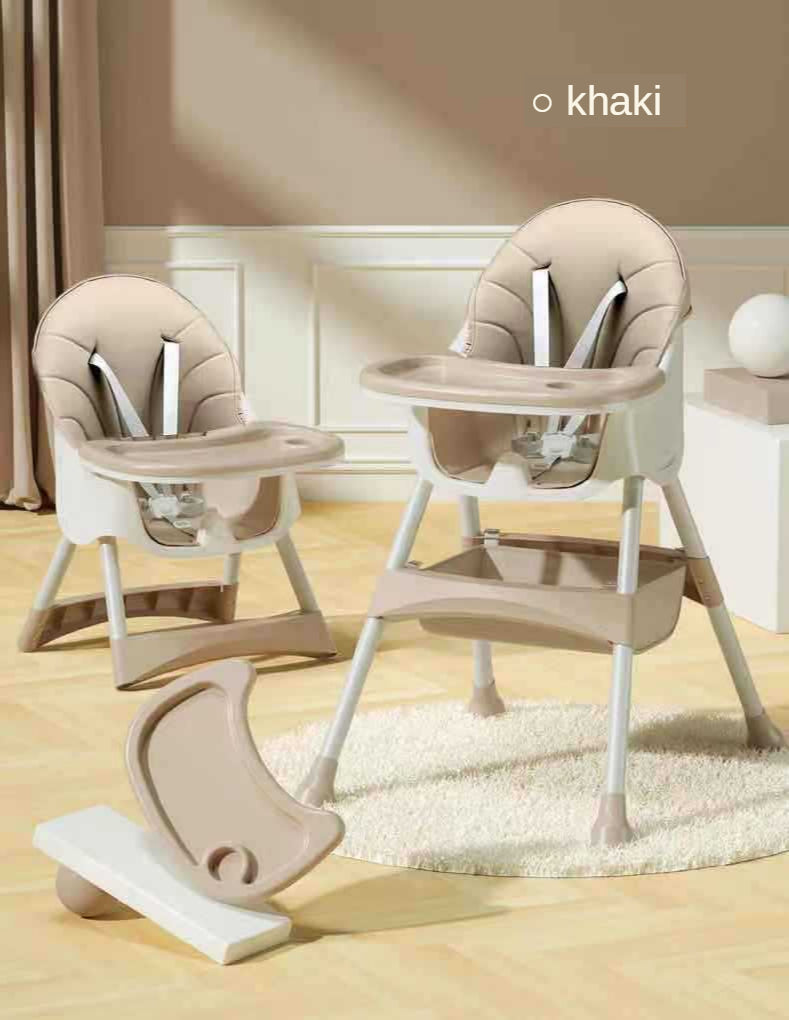 Folding 3-in-1 Booster Seat | Adjustable Baby Travel High Chair & Feeding Desk | Portable Multi-Function Dining Chair