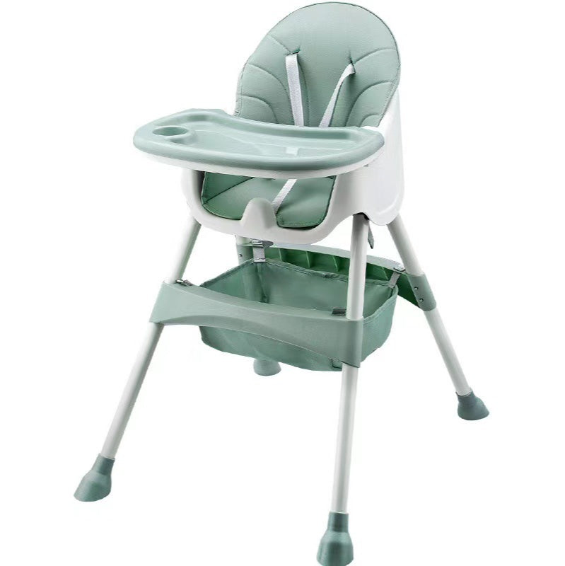Folding 3-in-1 Booster Seat | Adjustable Baby Travel High Chair & Feeding Desk | Portable Multi-Function Dining Chair