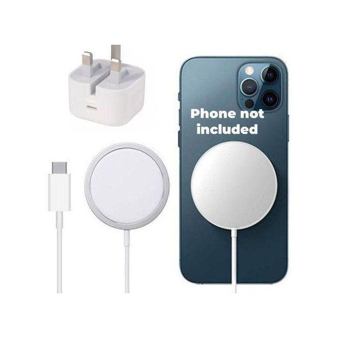 Universal iPhone MagSafe Wireless Charger – 15W Fast Charging, Magnetic Alignment, Qi Compatible