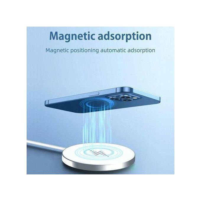 Universal iPhone MagSafe Wireless Charger – 15W Fast Charging, Magnetic Alignment, Qi Compatible