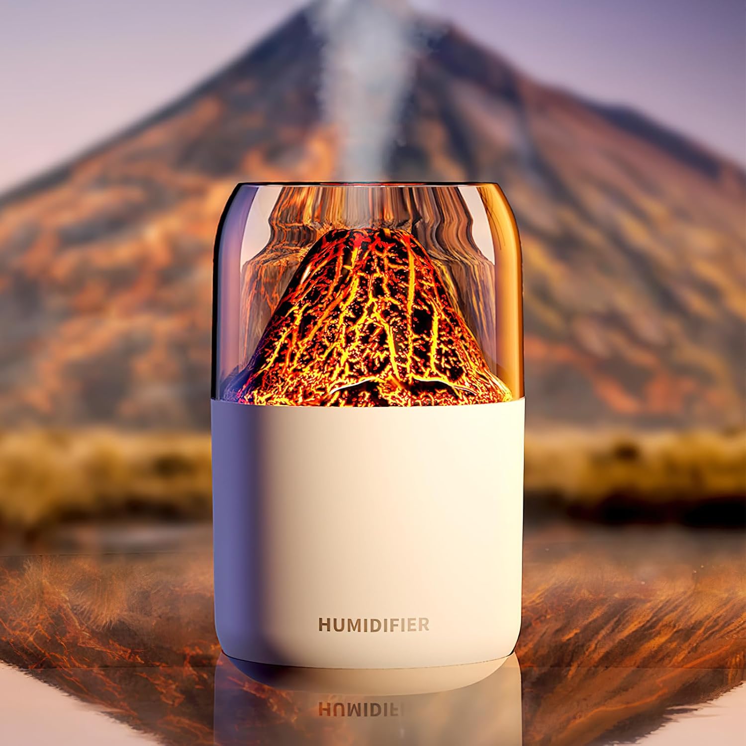 VolaMist Flame Effect Aroma Diffuser | 300ml Essential Oil Diffuser & Humidifier with 3D Visual Flame