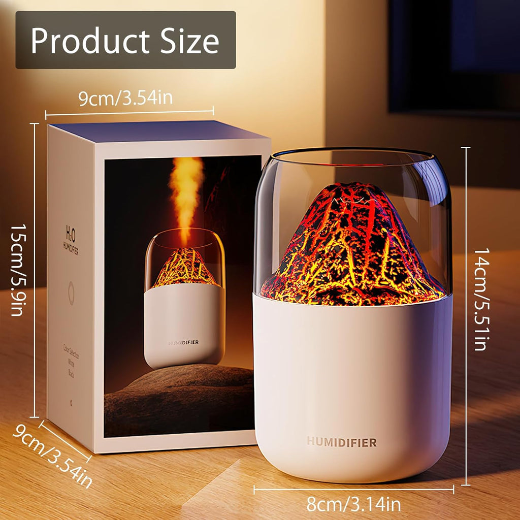 VolaMist Flame Effect Aroma Diffuser | 300ml Essential Oil Diffuser & Humidifier with 3D Visual Flame