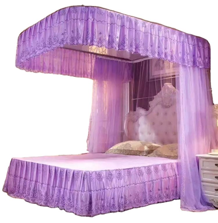 White Wall Mounted Mosquito Net - Handmade Durable Ceiling Hung Bed Net for Peaceful Sleep, Reinforced Seams