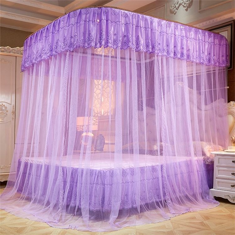 White Wall Mounted Mosquito Net - Handmade Durable Ceiling Hung Bed Net for Peaceful Sleep, Reinforced Seams