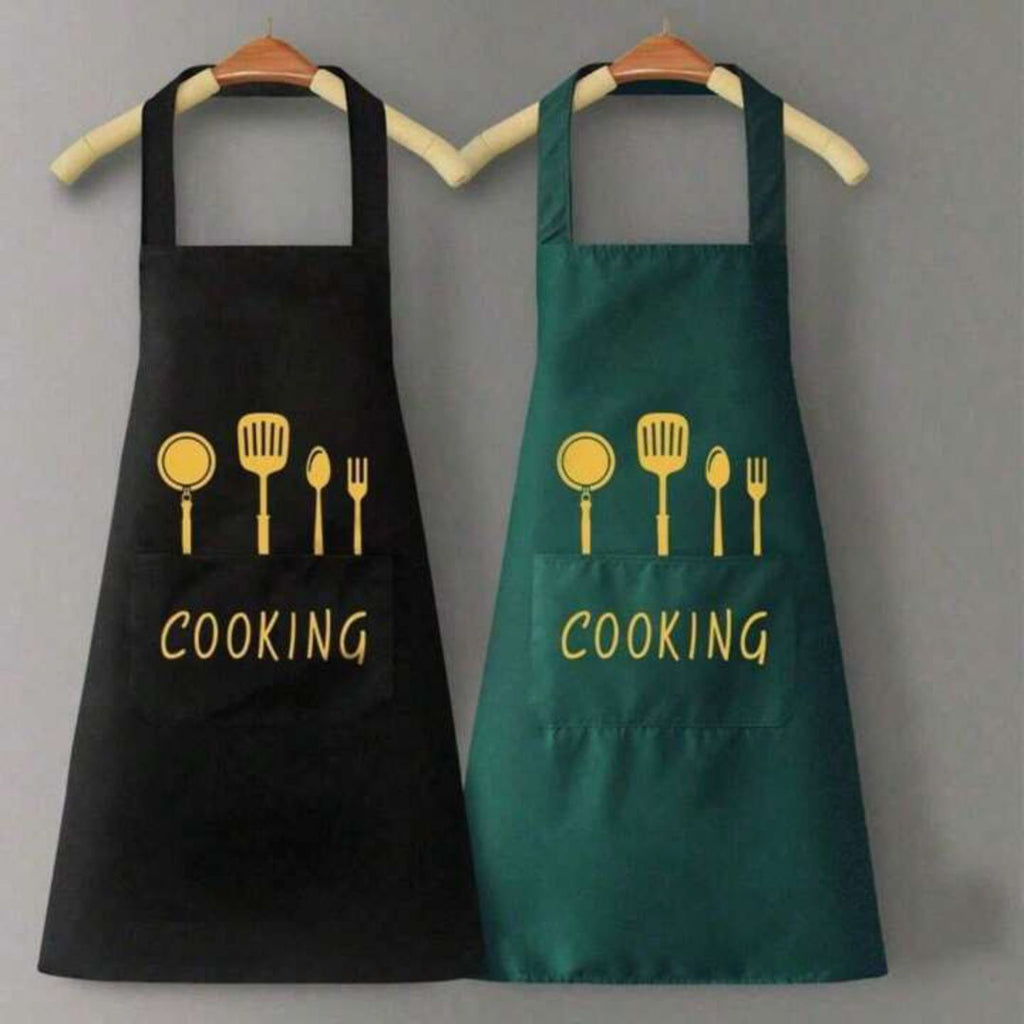 2 Pack Chef Cooking Apron – Waterproof Kitchen & BBQ Aprons with Pockets