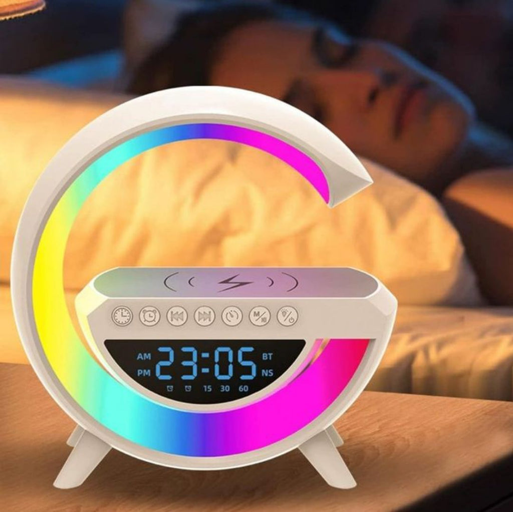 3-in-1 Wireless Charger & Speaker Lamp – 15W Fast Charging, Bluetooth 5.0, 13 Lighting Modes, Music & Ambience