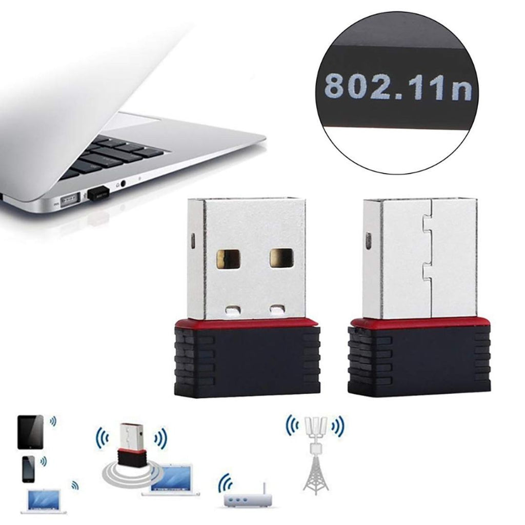 USB WiFi Network Adapter – 300Mbps Speed, 2.4GHz Strong Coverage, Plug & Play, Windows/Mac/Linux