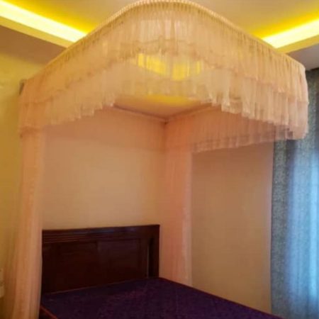 Wall Mounted Mosquito Net - White, Pink, Cream, Peach, Purple Options with Installation Kit, Handmade Durable Ceiling Net