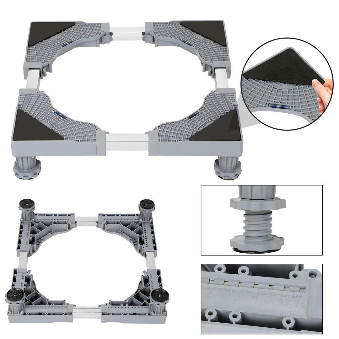 Heavy-Duty Adjustable Washing Machine Base Frame (41-65 cm) – 8 Feet & 4 Wheels for Washing Machine, Fridge, Dryer & Freezer - LIFE STORES UGANDA