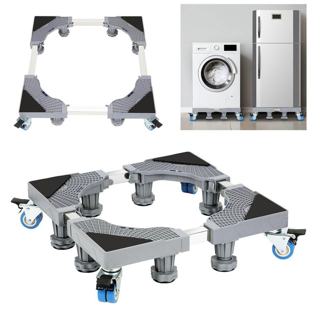 Heavy-Duty Adjustable Washing Machine Base Frame (41-65 cm) – 8 Feet & 4 Wheels for Washing Machine, Fridge, Dryer & Freezer - LIFE STORES UGANDA