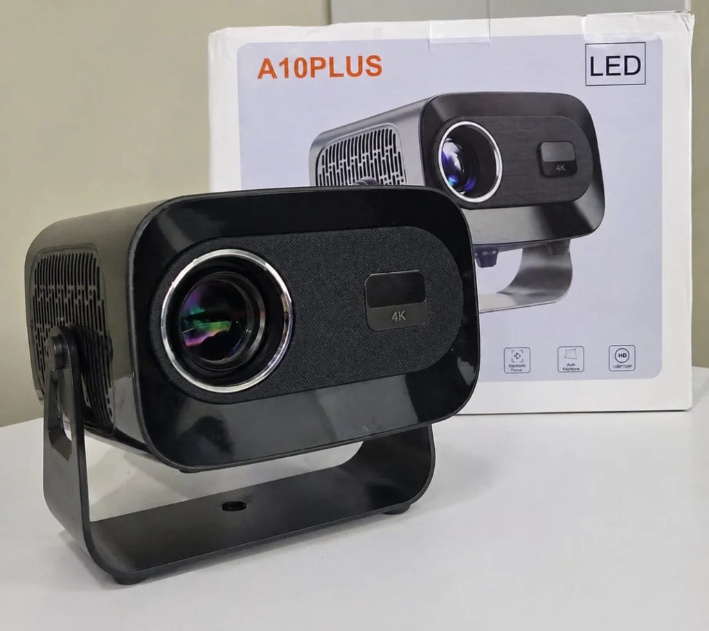 A10 PLUS Smart Projector Android 11.0 4K Supported 1080P 15000 Lumens WiFi 6 Bluetooth 5.2 Electric Focus Auto Keystone Home Theater Projector