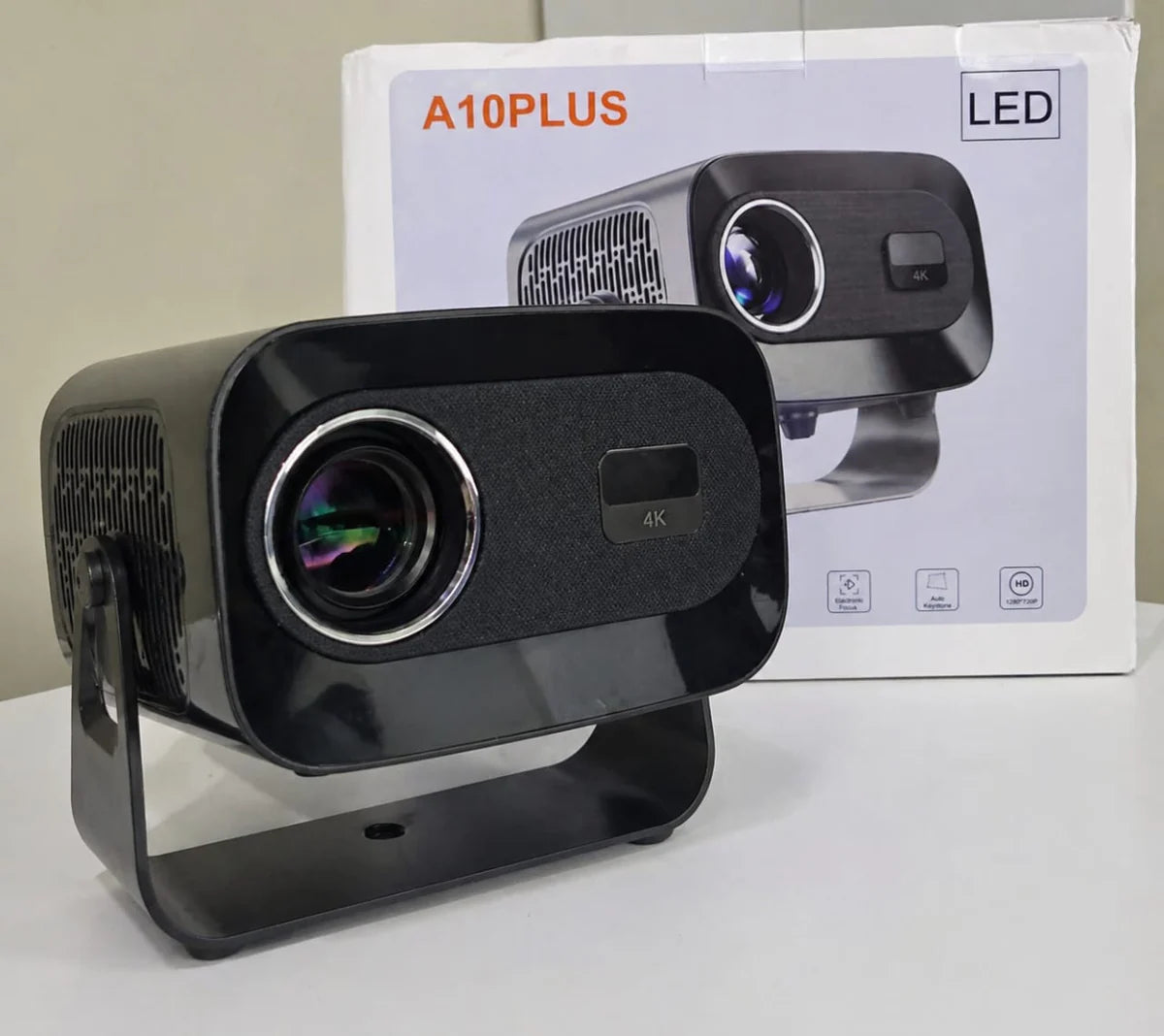A10 PLUS Smart Projector Android 11.0 4K Supported 1080P 15000 Lumens WiFi 6 Bluetooth 5.2 Electric Focus Auto Keystone Home Theater Projector