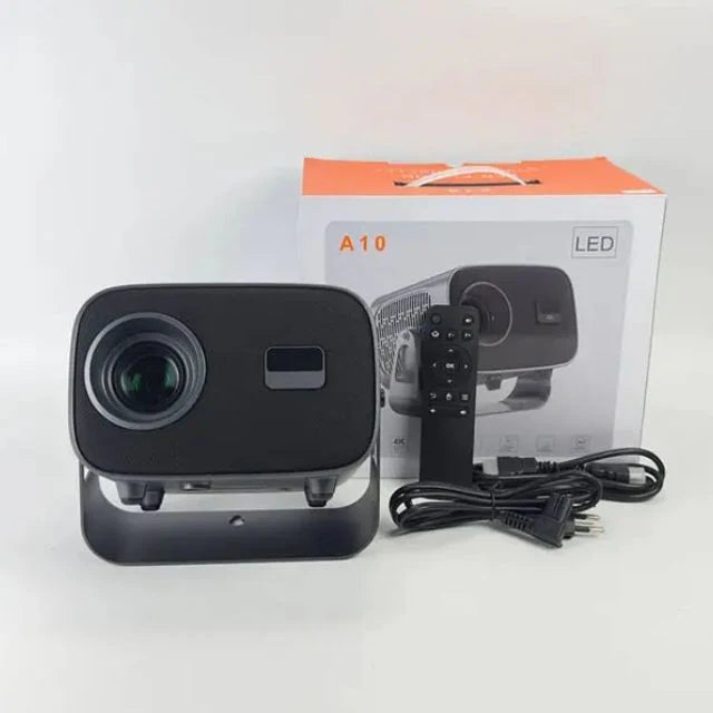 A10 Smart Projector 4K Supported WiFi Bluetooth Projector – Android Portable Home Cinema Projector
