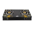 ADH Double Glass Gas Stove 2 Burner Cooker with Automatic Ignition