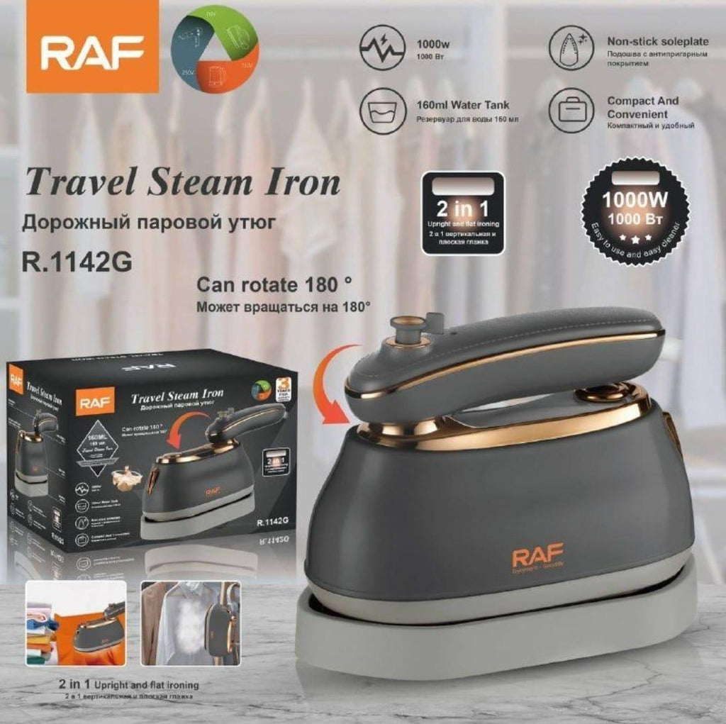 Raf Travel Electric Steam Iron, Portable Mini Steam Iron Handheld Steamer – Efficient, Compact, and Versatile - LIFE STORES UGANDA