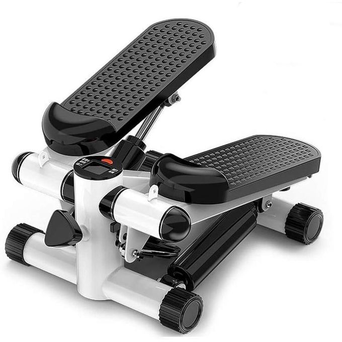 Upgraded Air Powered Mini Stepper Exercise Machine with Resistance Bands, LED Monitor & Hydraulic System – 300LBS Capacity