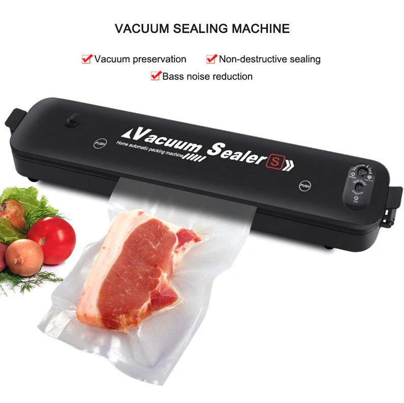 Automatic Vacuum Sealer – Air Tight Food Preservation, Powerful Suction, Prevents Freezer Burn, Includes 10 Bags
