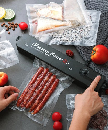 Automatic Vacuum Sealer – Air Tight Food Preservation, Powerful Suction, Prevents Freezer Burn, Includes 10 Bags
