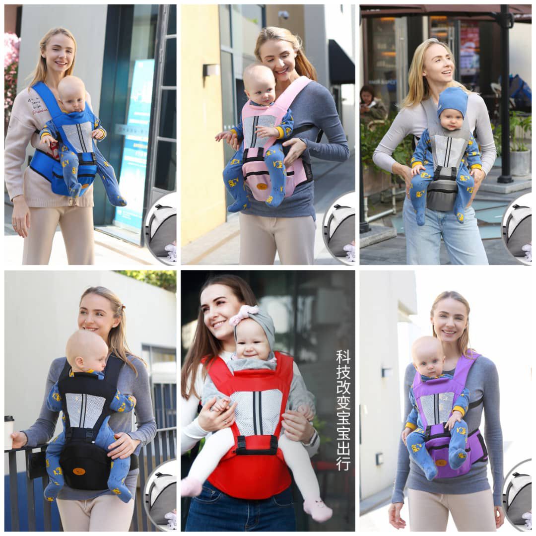 Ergonomic Baby Carrier with V-Type Strap & Head Support | Adjustable, Breathable for 3-30 Months (15kg Max)