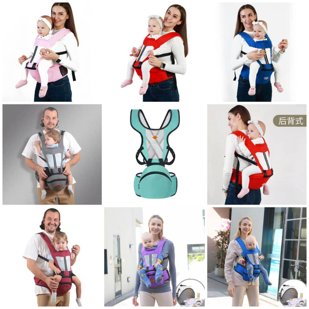 Ergonomic Baby Carrier with V-Type Strap & Head Support | Adjustable, Breathable for 3-30 Months (15kg Max)