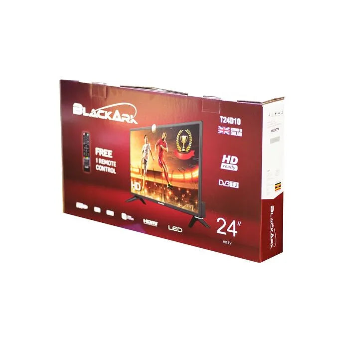 BlackArk 24-Inch HD LED Digital TV T24D10DC – Built-in Decoder, HDMI, USB & AC/DC Solar Compatible TV