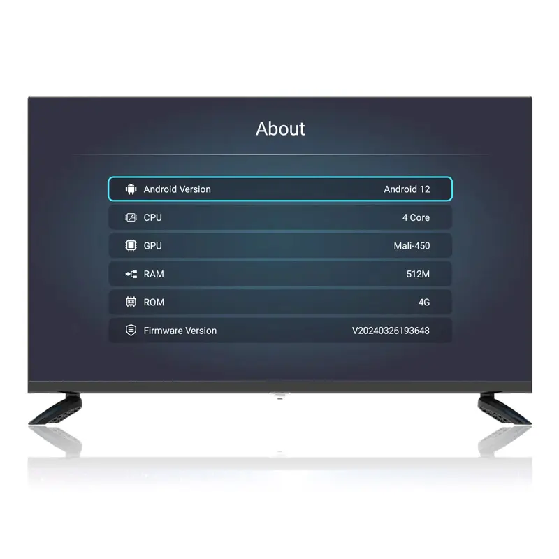 BlackArk 32 Inch Smart Android TV with frameless HD LED display, Netflix, YouTube and built-in decoder