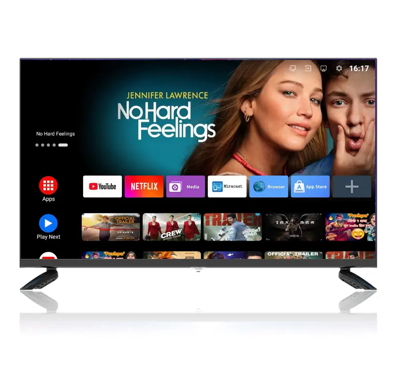 BlackArk 32 Inch Smart Android TV with frameless HD LED display, Netflix, YouTube and built-in decoder
