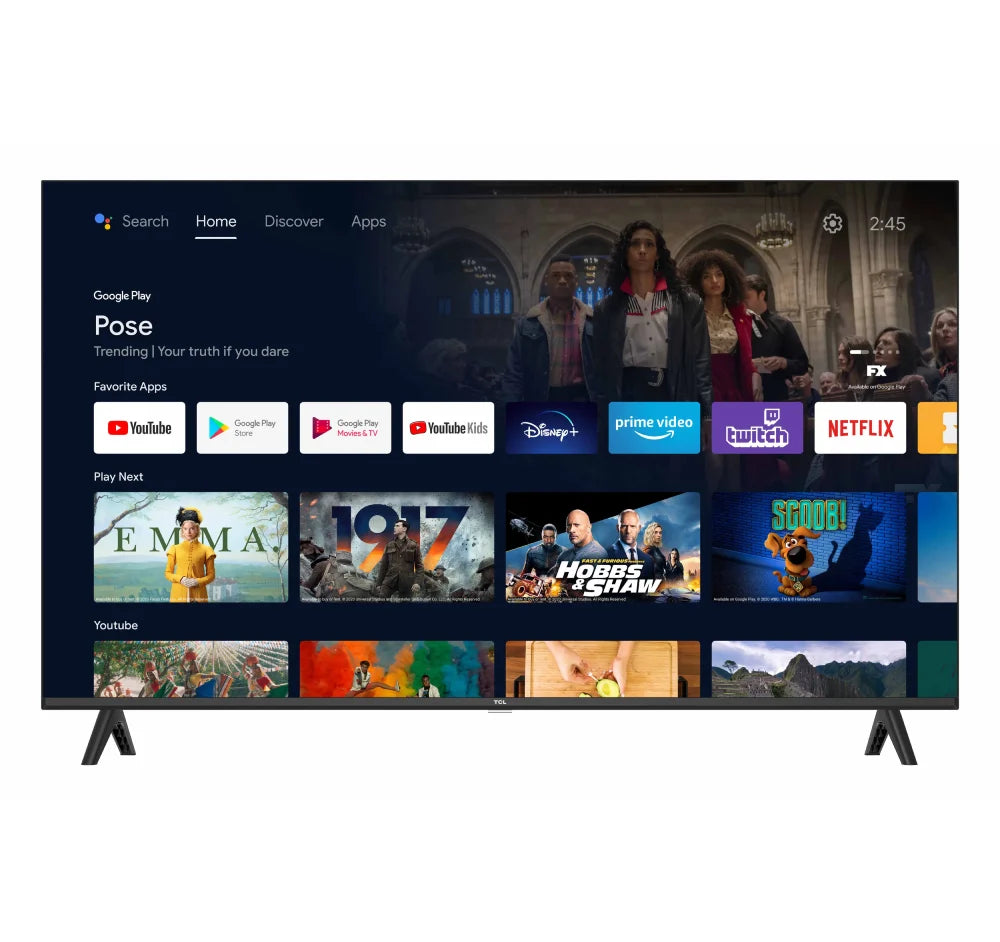 BlackArk 40-Inch Smart Frameless Android TV – Netflix, YouTube, Chromecast, Dolby Audio & Built-in Decoder