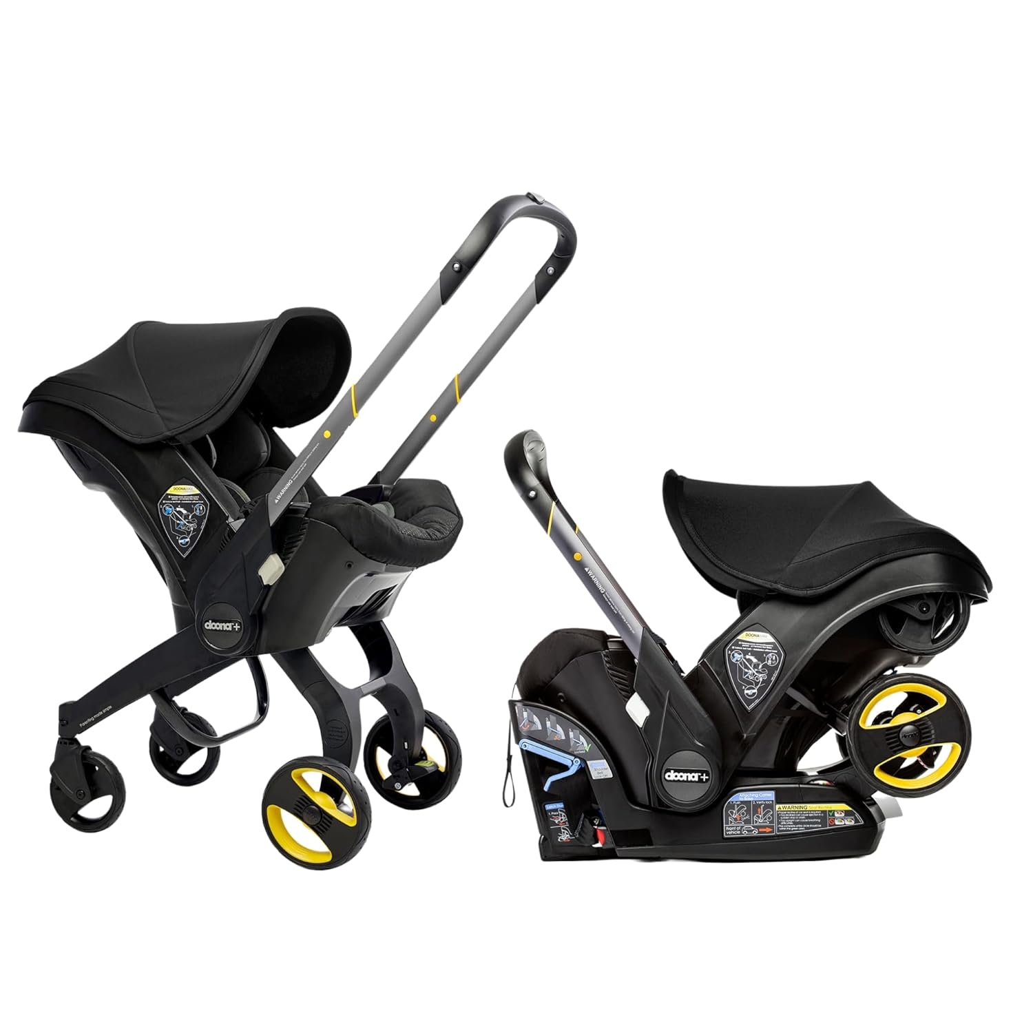Next Gen, Car Seat & Stroller Nitro Black - All-in-One Infant Travel System | Car Seat to Stroller in Seconds | 4-35 lbs, FAA & TUV Approved