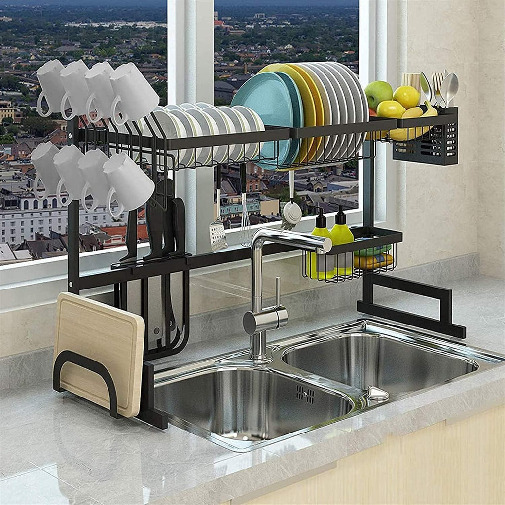 Retractable Sink Dish Drainer Adjustable Over The Sink Drying Rack – Optimize Your Kitchen Space - LIFE STORES UGANDA