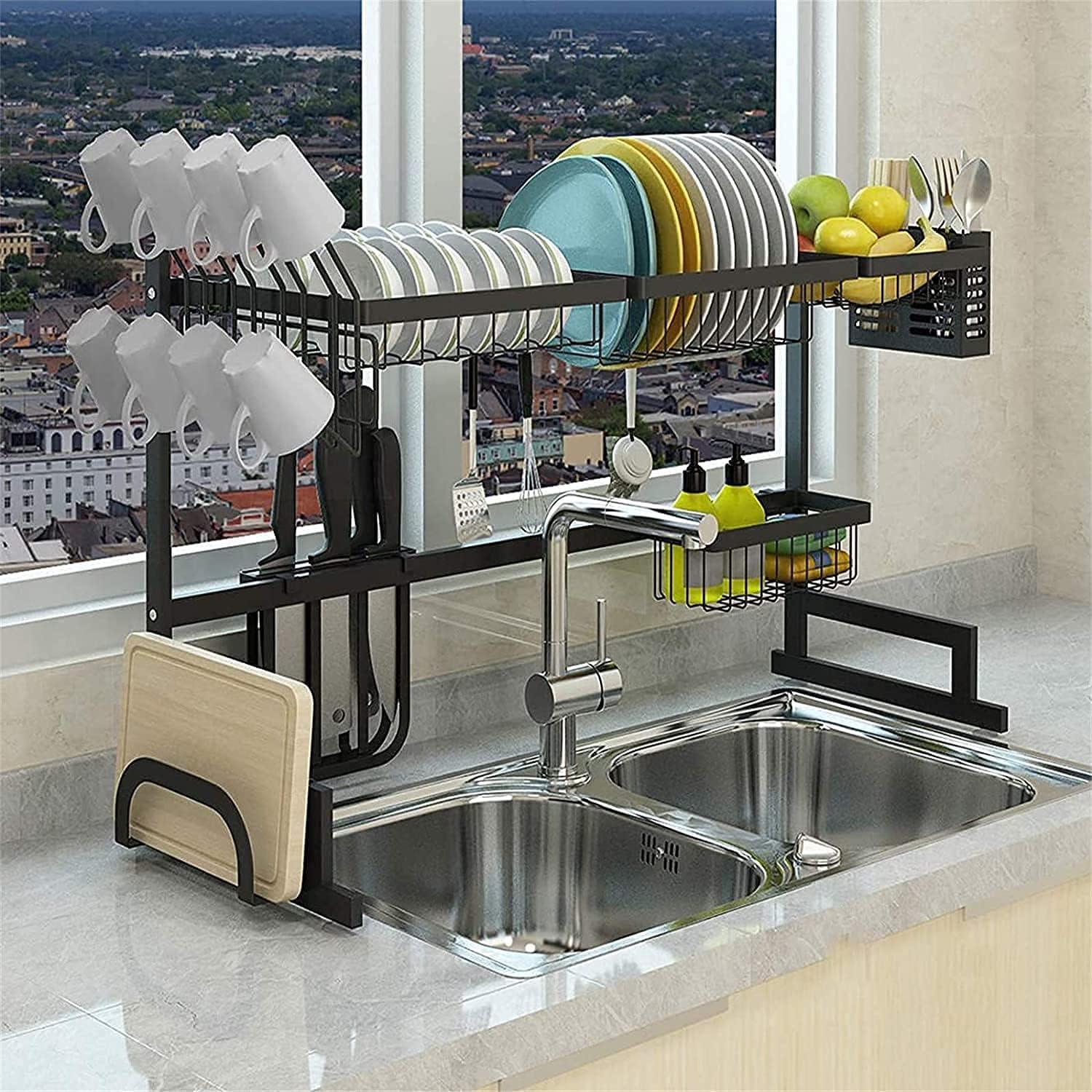 Retractable Sink Dish Drainer Adjustable Over The Sink Drying Rack – Optimize Your Kitchen Space - LIFE STORES UGANDA