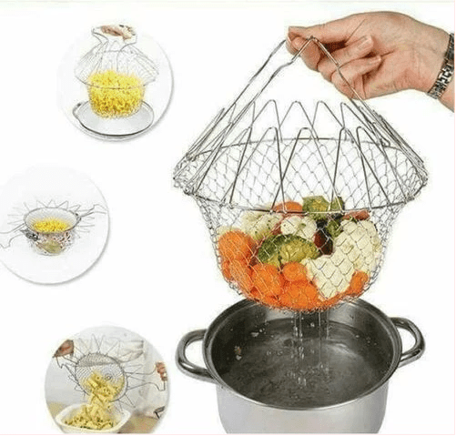 Chef Basket for Cooking & Deep Frying – Multi-Purpose Cooking Net for Frying, Boiling & Steaming - LIFE STORES UGANDA