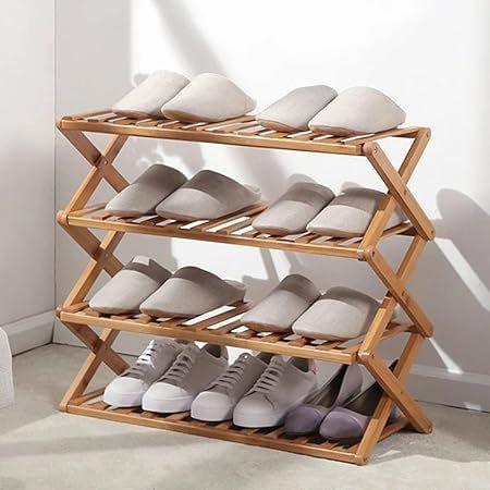 4-Tier Bamboo Shoe Rack – Stylish & Sustainable Home Organization - LIFE STORES UGANDA