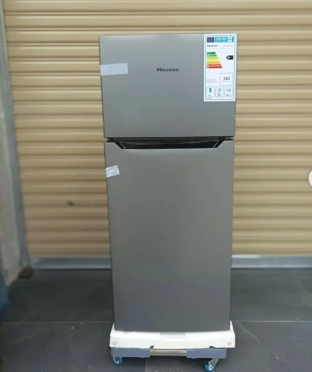 Hisense 160 Litres (Net 120L: 91L Fridge + 29L Freezer) 2-Door Top Freezer Refrigerator, Defrost, Silver | RD-16DR - LIFE STORES UGANDA