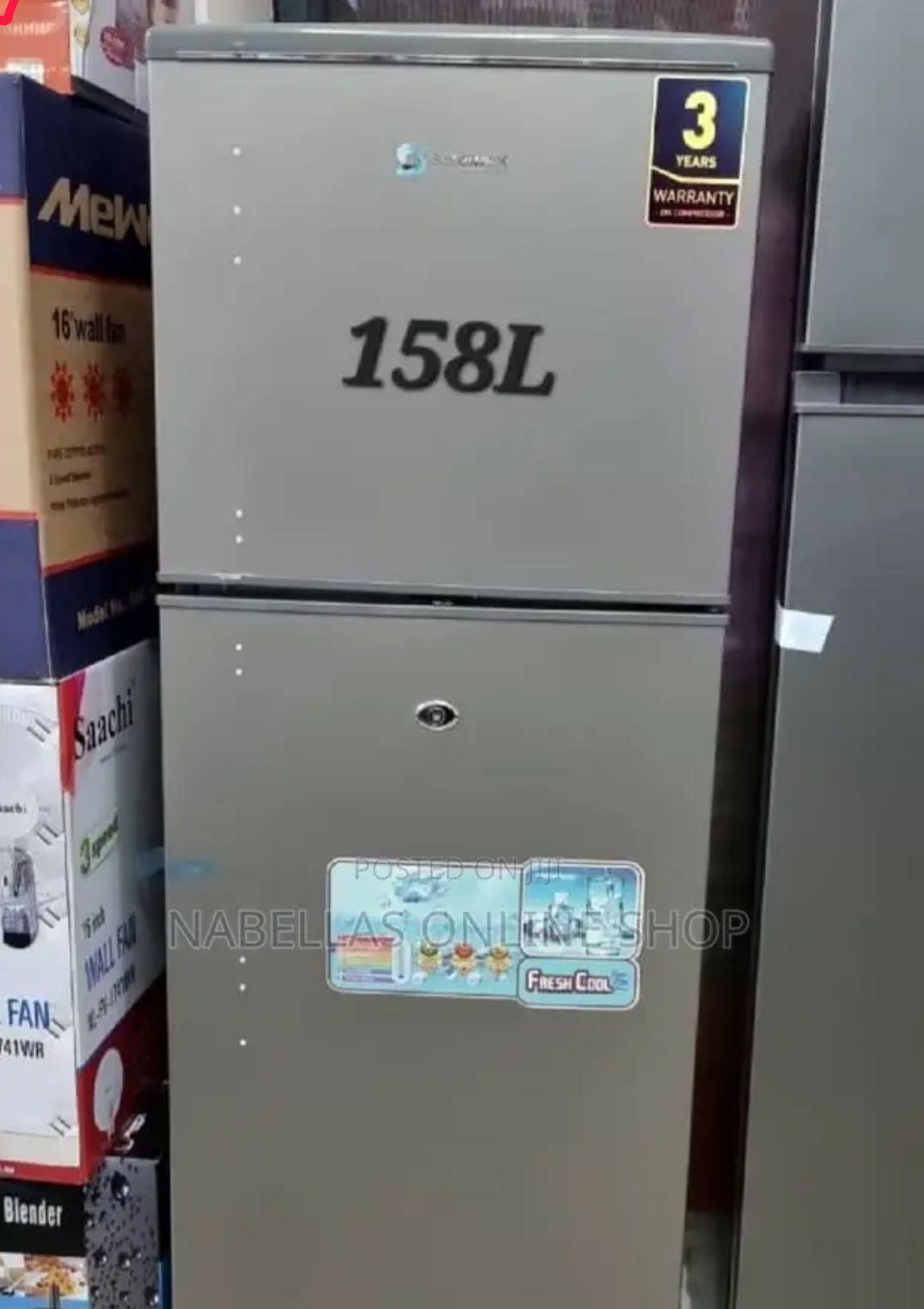 Sayona 158L Top Freezer Double Door Refrigerator – Silver | Spacious & Energy-Efficient Cooling - LIFE STORES UGANDA