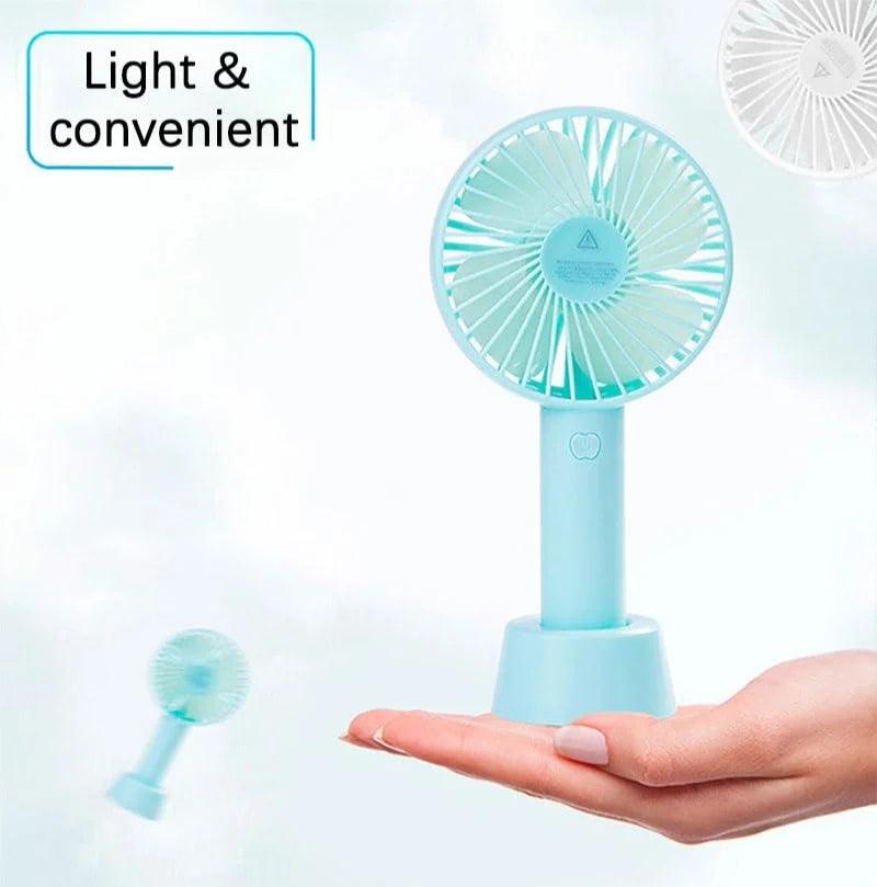Rechargeable Portable Handheld Fan – USB Powered & 3-Speed Control - LIFE STORES UGANDA