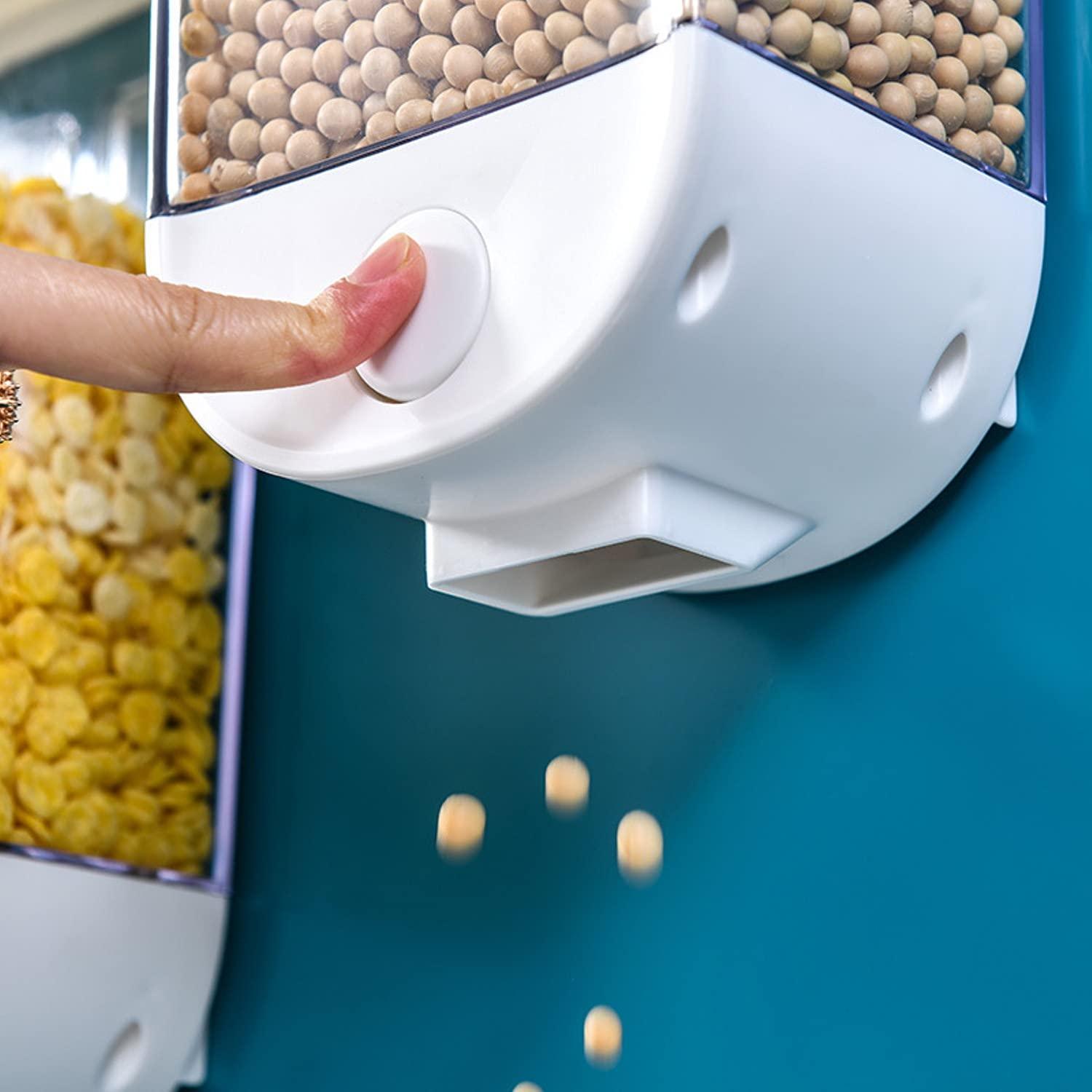 Wall Mounted Plastic Kitchen Push Container – 1500ML (For Pulses, Beans, Grains, Nuts, and Candy Storage) - LIFE STORES UGANDA