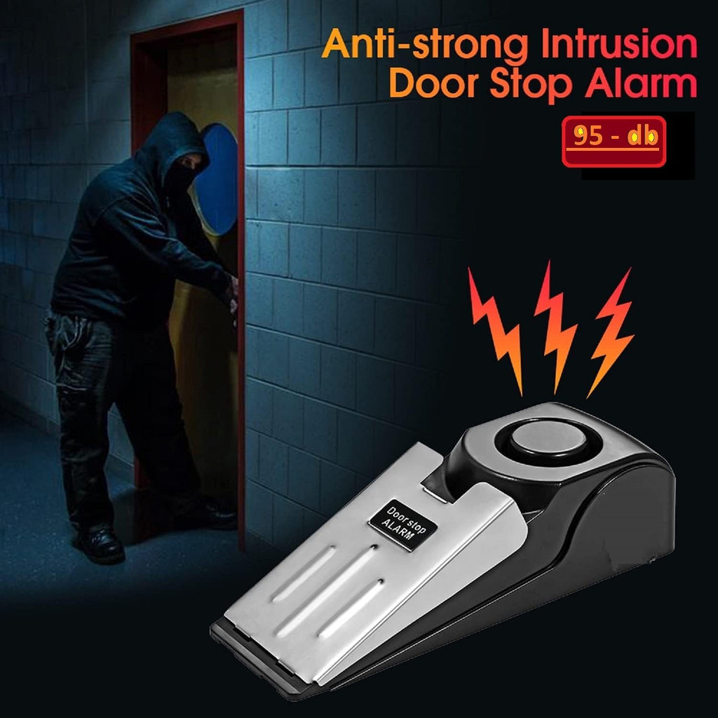 Door Stop Alarm Security Wedge – 120dB Loud Siren with 3 Sensitivity Levels for Home & Travel Safety