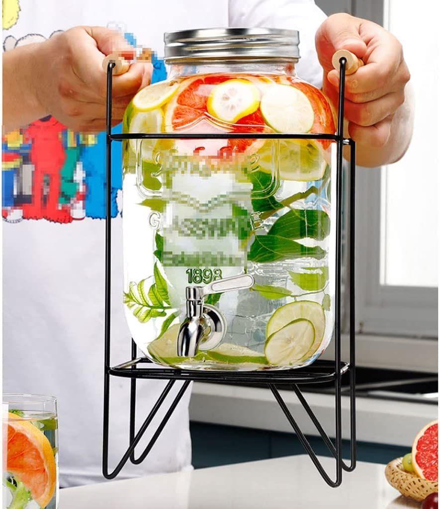 Drink Dispenser Large – Glass Beverage Dispenser with Metal Frame & Stainless Steel Faucet Introduction - LIFE STORES UGANDA