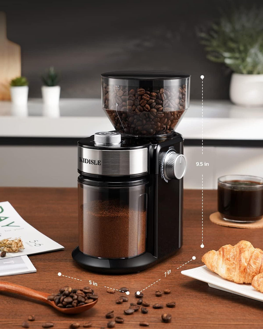 Electric Coffee Grinder – Automatic Burr Mill with 16 Precise Grind Settings, 14-Cup Capacity - LIFE STORES UGANDA