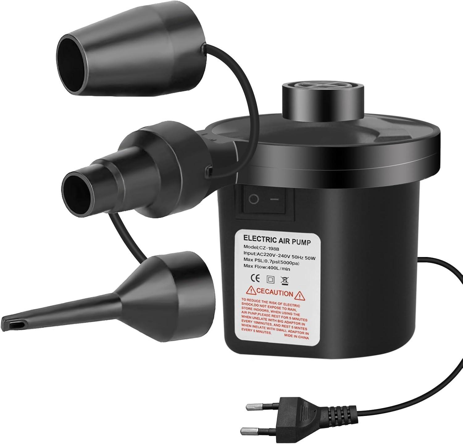 Electric Inflator Pump – Portable Air Pump with 3 Nozzles for Fast Inflation & Deflation - LIFE STORES UGANDA