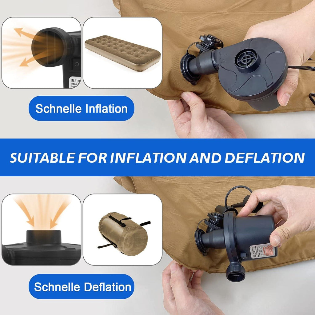 Electric Inflator Pump – Portable Air Pump with 3 Nozzles for Fast Inflation & Deflation - LIFE STORES UGANDA