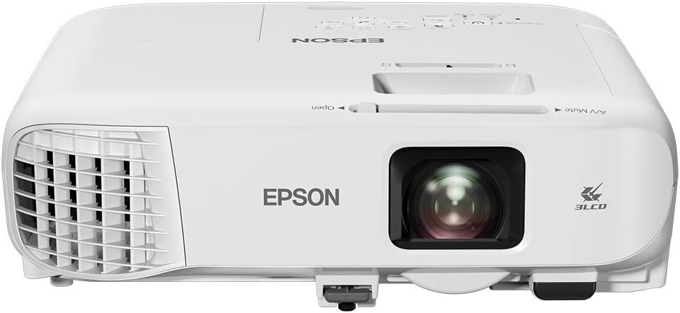 Epson EB-E20 XGA 3LCD Projector – 3400 Lumens Business Projector, Up to 350 Inch Display, High Brightness Office & School Projector