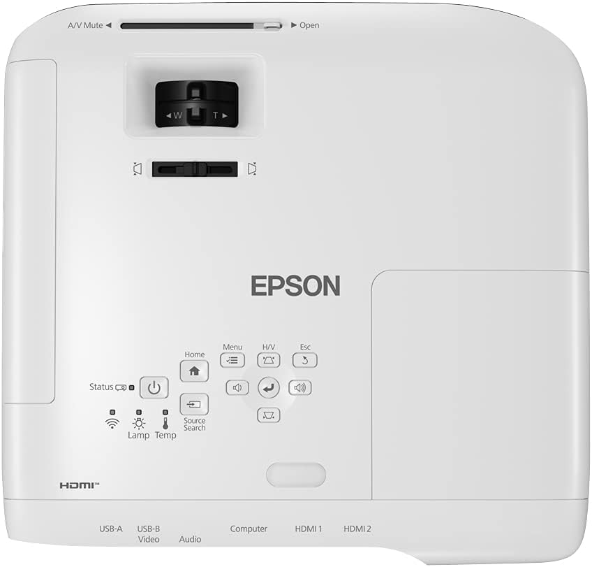 Epson EB-E20 XGA 3LCD Projector – 3400 Lumens Business Projector, Up to 350 Inch Display, High Brightness Office & School Projector