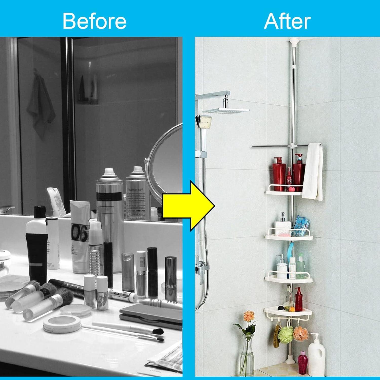 Multi-Functional Corner Shelf – Adjustable 4-Layer Storage Rack for Kitchen & Bathroom - LIFE STORES UGANDA