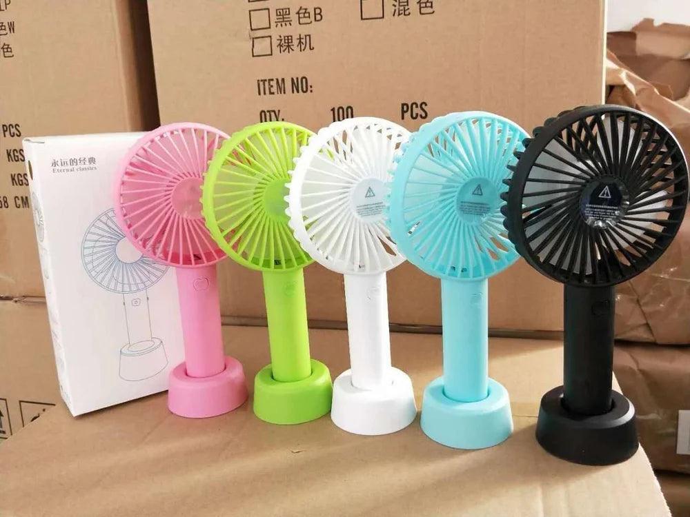 Rechargeable Portable Handheld Fan – USB Powered & 3-Speed Control - LIFE STORES UGANDA